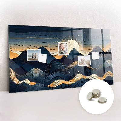 Tableau pour magnet Paysage au coucher du soleil