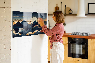Tableau pour magnet Paysage au coucher du soleil