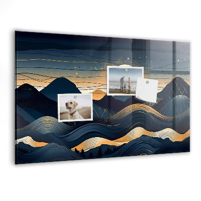 Tableau pour magnet Paysage au coucher du soleil
