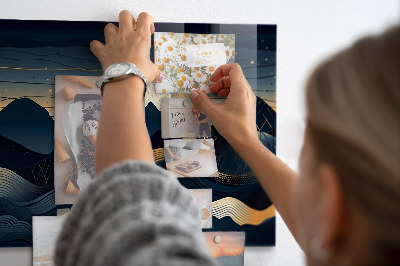 Tableau pour magnet Paysage au coucher du soleil