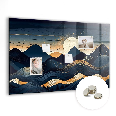 Tableau pour magnet Paysage au coucher du soleil