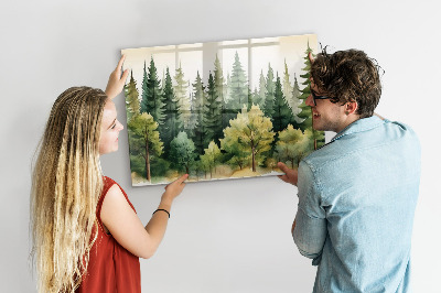 Tableau aimanté horizontal Paysage forestier
