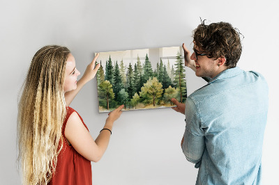 Tableau aimanté horizontal Paysage forestier