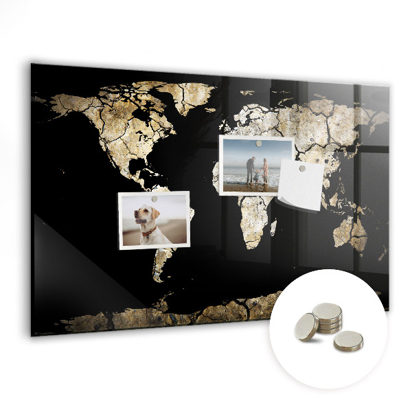 Tableau magnétique enfant Carte du monde de la sécheresse