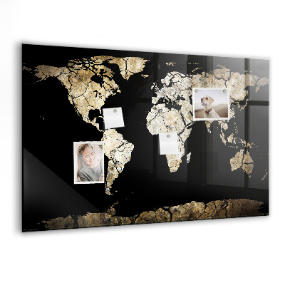 Tableau magnétique enfant Carte du monde de la sécheresse