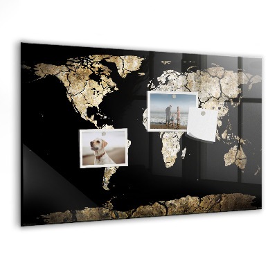 Tableau magnétique enfant Carte du monde de la sécheresse