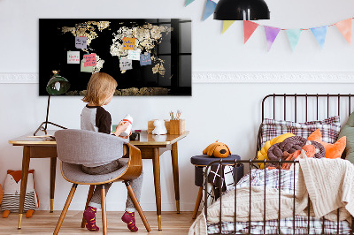 Tableau magnétique enfant Carte du monde de la sécheresse