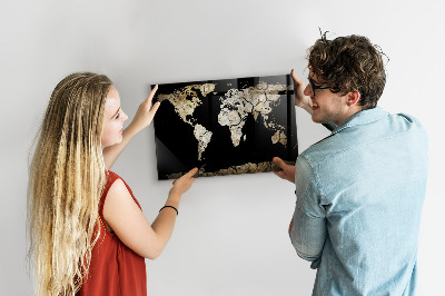 Tableau magnétique enfant Carte du monde de la sécheresse