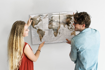 Tableau mural magnétique Carte du vieux monde