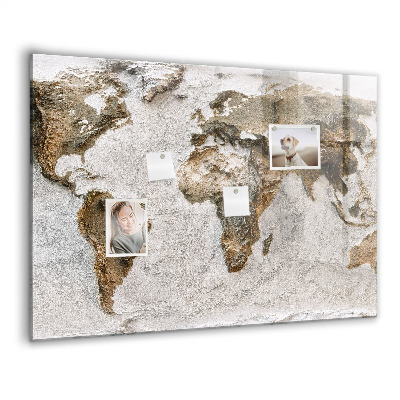 Tableau mural magnétique Carte du vieux monde