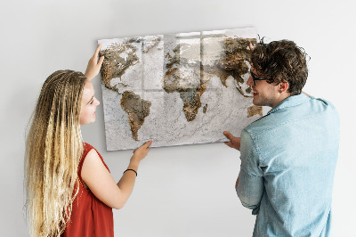 Tableau mural magnétique Carte du vieux monde