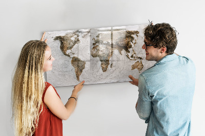 Tableau mural magnétique Carte du vieux monde