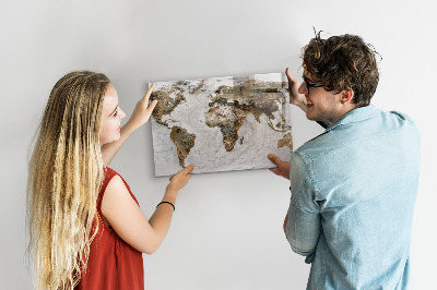 Tableau mural magnétique Carte du vieux monde