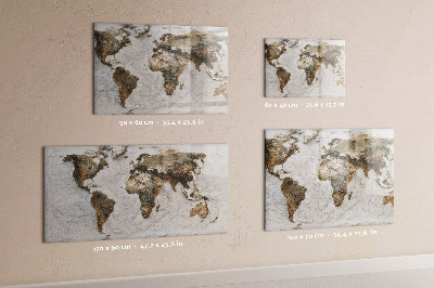 Tableau mural magnétique Carte du vieux monde