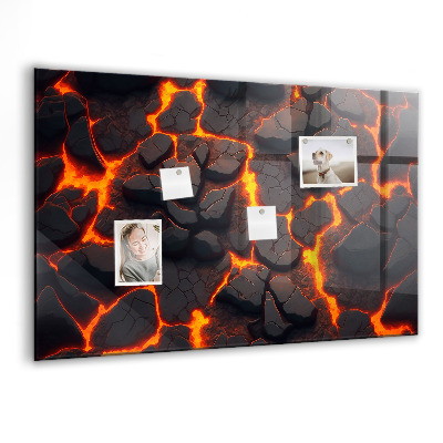 Tableau mural magnétique Volcan de lave
