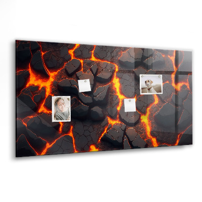 Tableau mural magnétique Volcan de lave