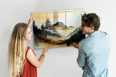 Tableau aimanté horizontal Paysage abstrait