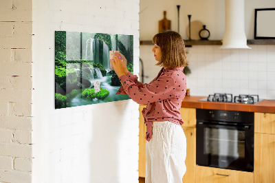 Tableau mural magnétique Cascade parmi la mousse