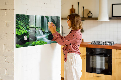 Tableau mural magnétique Cascade parmi la mousse