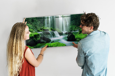 Tableau mural magnétique Cascade parmi la mousse