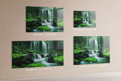 Tableau mural magnétique Cascade parmi la mousse