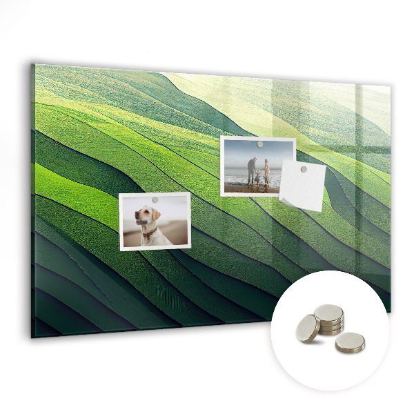 Tableau aimanté horizontal Champs verts abstraits