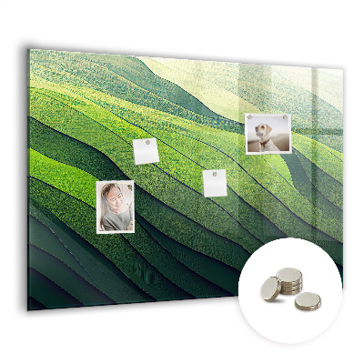 Tableau aimanté horizontal Champs verts abstraits