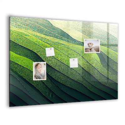 Tableau aimanté horizontal Champs verts abstraits