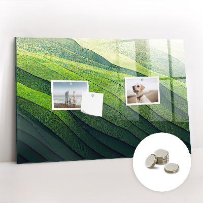 Tableau aimanté horizontal Champs verts abstraits