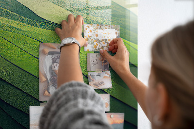 Tableau aimanté horizontal Champs verts abstraits