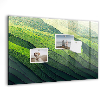 Tableau aimanté horizontal Champs verts abstraits