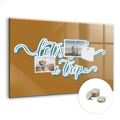 Tableau pour magnet Partons en voyage