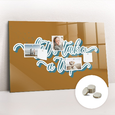 Tableau pour magnet Partons en voyage
