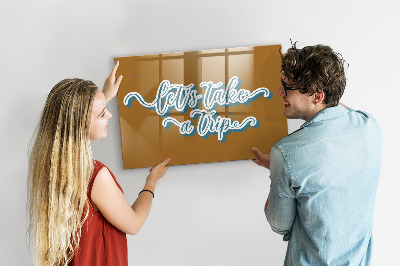 Tableau pour magnet Partons en voyage
