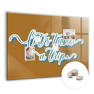 Tableau pour magnet Partons en voyage