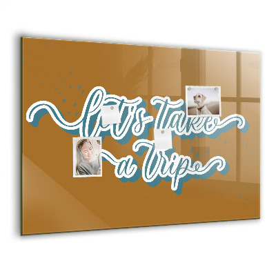 Tableau pour magnet Partons en voyage