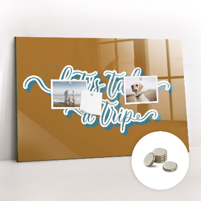 Tableau pour magnet Partons en voyage