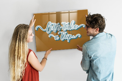 Tableau pour magnet Partons en voyage