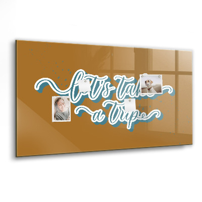 Tableau pour magnet Partons en voyage