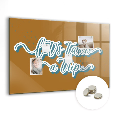 Tableau pour magnet Partons en voyage