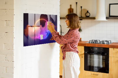 Tableau mural magnétique Abstraction de fumée 3D