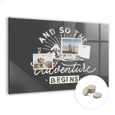 Tableau magnétique enfant Citation d'aventure