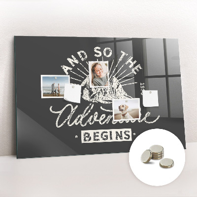 Tableau magnétique enfant Citation d'aventure