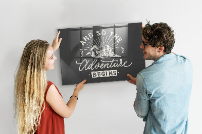 Tableau magnétique enfant Citation d'aventure