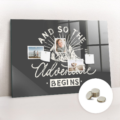 Tableau magnétique enfant Citation d'aventure