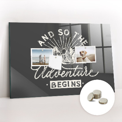 Tableau magnétique enfant Citation d'aventure