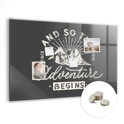 Tableau magnétique enfant Citation d'aventure