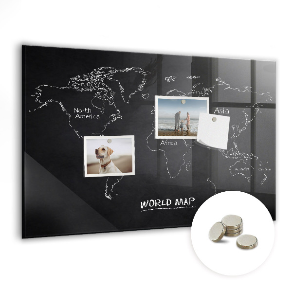 Tableau magnétique enfant Carte du monde des pays