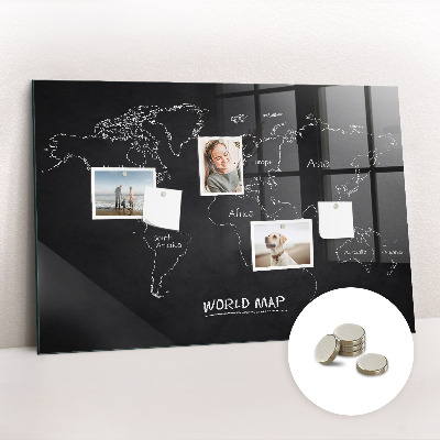 Tableau magnétique enfant Carte du monde des pays