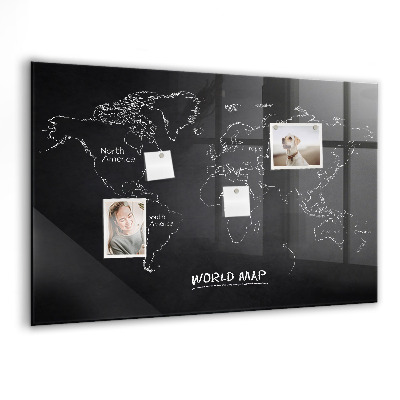 Tableau magnétique enfant Carte du monde des pays